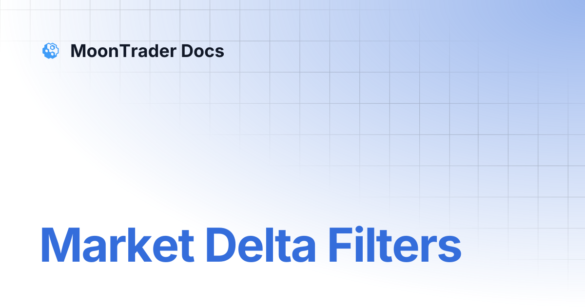 Market Delta Filters | MoonTrader Docs